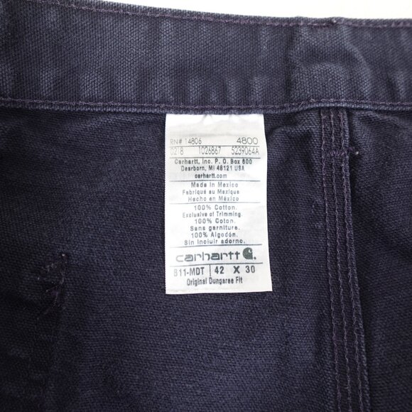 Carhartt Heavy Cotton Original Dungaree Pants Men's 41x30 Workwear - Picture 3 of 10